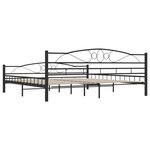 vidaXL Cadre de lit sans matelas noir acier 200x200 cm