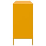 vidaXL Buffet jaune moutarde 100 5x39x79 cm acier laminé à froid