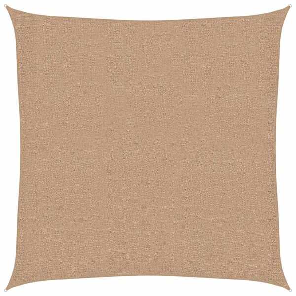 vidaXL Voile d'ombrage 160 g/m² Taupe 6x6 m PEHD