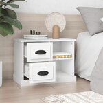 vidaXL Table de chevet blanc 60x35 5x45 cm