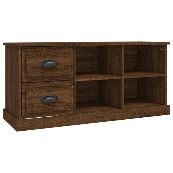 vidaXL Meuble TV chêne marron 102x35 5x47 5 cm bois d'ingénierie