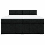 vidaXL Sommier à lattes de lit avec matelas Noir 200x200 cm Tissu
