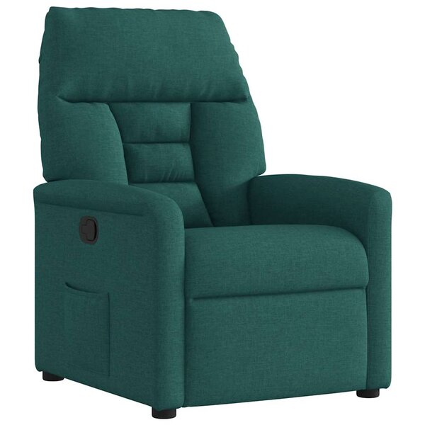 vidaXL Fauteuil inclinable Vert foncé Tissu