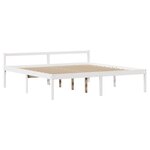 vidaXL Lit bibliothèque sans matelas blanc 180x200 cm bois pin massif