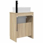 vidaXL Meuble de salle de bain avec évier Chêne Sonoma 54 x 35 x 83 cm
