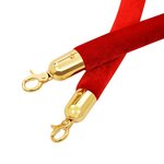 vidaXL Corde de colonne Rouge et doré Velours