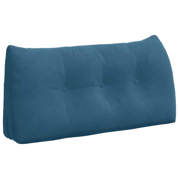 vidaXL Coussin de Dos Bleu 100 x 24 x 50 cm Velours
