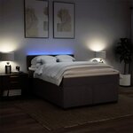 vidaXL Sommier à lattes de lit avec matelas Marron foncé 140x190 cm