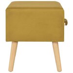 vidaXL Table de chevet Moutarde 40x35x40 cm Velours