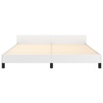 vidaXL Cadre de lit avec tête de lit Blanc 180x200 cm Similicuir