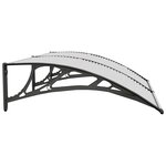 vidaXL Auvent de porte Noir et transparent 150x75 cm Polycarbonate
