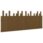 vidaXL Tête de lit murale Marron miel 204x3x80 cm Bois massif de pin