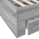 vidaXL Cadre de lit avec tiroirs sans matelas sonoma gris 90x190 cm