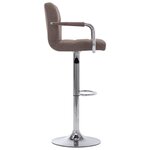 vidaXL Chaises de bar lot de 2 taupe tissu