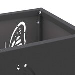 vidaXL Porte-parapluie Noir 15 5 x 15 5 x 49 cm Métal