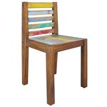 vidaXL Chaises à manger lot de 6 bois de récupération solide