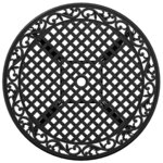 vidaXL Table de jardin noir Ø90x75 cm aluminium coulé