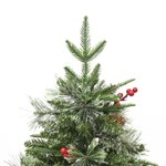vidaXL Sapin de Noël pré-éclairé et pommes de pin vert 150cm PVC et PE