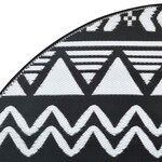 vidaXL Tapis d'extérieur ARAKIL noir Ø120 cm PP