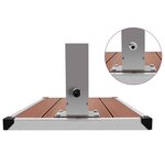 vidaXL Douche d'extérieur avec receveur de douche WPC Acier inoxydable