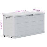 vidaXL Boîte de rangement de jardin 280 L Gris clair