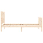 vidaXL Cadre de lit et tête de lit 100x200 cm bois massif
