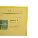 Sachet 100 Pochettes Polypropylène Grainé 12/100e - A4 - Jaune - X 10 - Exacompta