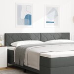 Tête de lit vidaXL Design Blocs Diamant Gris Foncé 200 cm Tissu