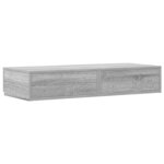 vidaXL Tiroirs de lit avec tiroir Sonoma gris 80 x 36.5 x 16.5 cm