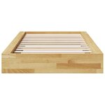 vidaXL Cadre de lit sans matelas 75x190 cm bois massif de chêne