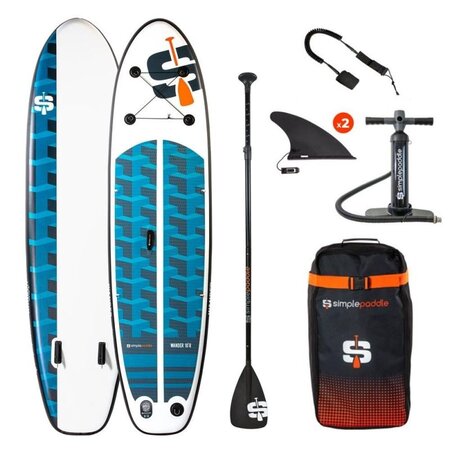 Stand up paddle gonflable wander 10'8 32'' 6'' (325 x 81 x 15 cm) gamme compact avec pagaie  leash  pompe et sac de transport