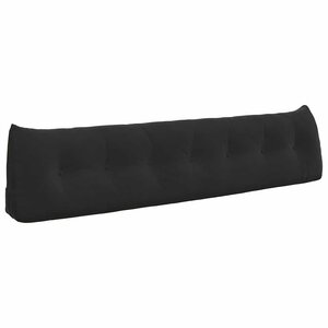 vidaXL Coussin de Dos Noir 200 x 24 x 50 cm Velours