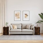 vidaXL Tables d'appoint 2 Pièces chêne fumé 50x30x50 cm bois d'ingénierie