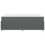 vidaXL Cadre de lit avec matelas Gris foncé 120 x 190 cm tissu