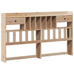 vidaXL Lit bibliothèque sans matelas 180x200 cm bois massif de pin
