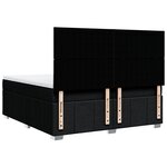 vidaXL Sommier à lattes de lit avec matelas Noir 200x200 cm Tissu