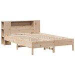 vidaXL Lit bibliothèque sans matelas 135x190 cm bois de pin massif