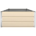 vidaXL Jardinière Ivoire 195 x 100 x 45 cm Acier galvanisé