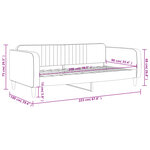 vidaXL Lit de repos noir 90x200 cm velours