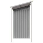 vidaXL Abri de jardin avec toit prolongé gris clair 277x107x181 cm