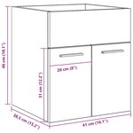 vidaXL Armoire lavabo de salle de bain chêne sonoma 41x38 5x46 cm