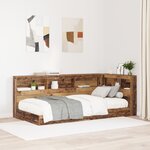 vidaXL Tête de lit de rangement Bois ancien 75 cm Bois d'ingénierie