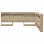 vidaXL Tête de lit de rangement Chêne sonoma 140 cm Bois d'ingénierie