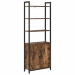 vidaXL Bibliothèque Chêne fumé 60 x 24 x 161 cm Bois d'ingénierie