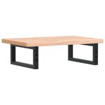 vidaXL Étagère de vasque murale acier et bois massif de hêtre