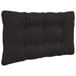 vidaXL Coussin de canapé d'extérieur 2 Pièces Noir Polyester