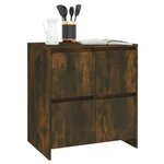 vidaXL Buffets 2 Pièces Chêne fumé 70x41x75 cm Bois d'ingénierie