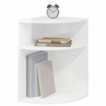 vidaXL Table d'appoint Blanc brillant 39 7 x 39 7 x 60 cm