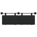 vidaXL Tête de lit suspendue Noir Tissu