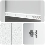 vidaXL Buffet Blanc 66 x 34 5 x 90 cm Bois d'ingénierie